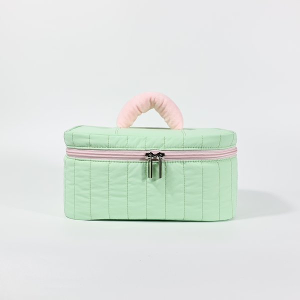 Custom Fresh Mint Green Makeup Bag | Portable Cosmetic Organizer | Travel Toiletry Pouch