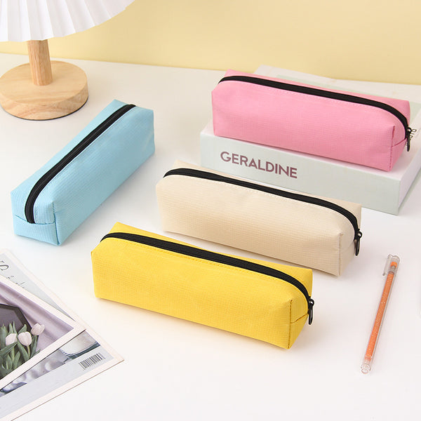 DIADIA wholesale Pencil Case Black Stationery Trousse Scolaire Pencil Pouch School Supplies Solid Color Pencilcase School Pencil Cases