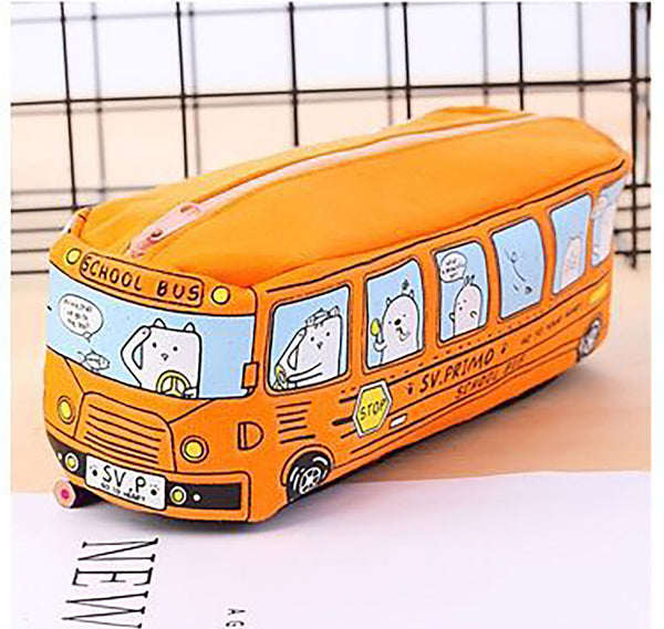 DIADIA School Bus Pencil Case, Children's/Toddler's Pencil Bag, Creative Student Stationery Box